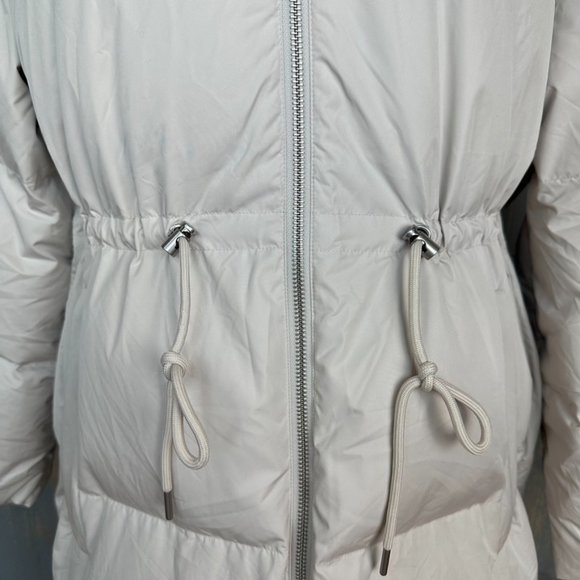 COS Hooded Recycled Down Puffer Coat Sz L Cream NWOT - Picture 4 of 16
